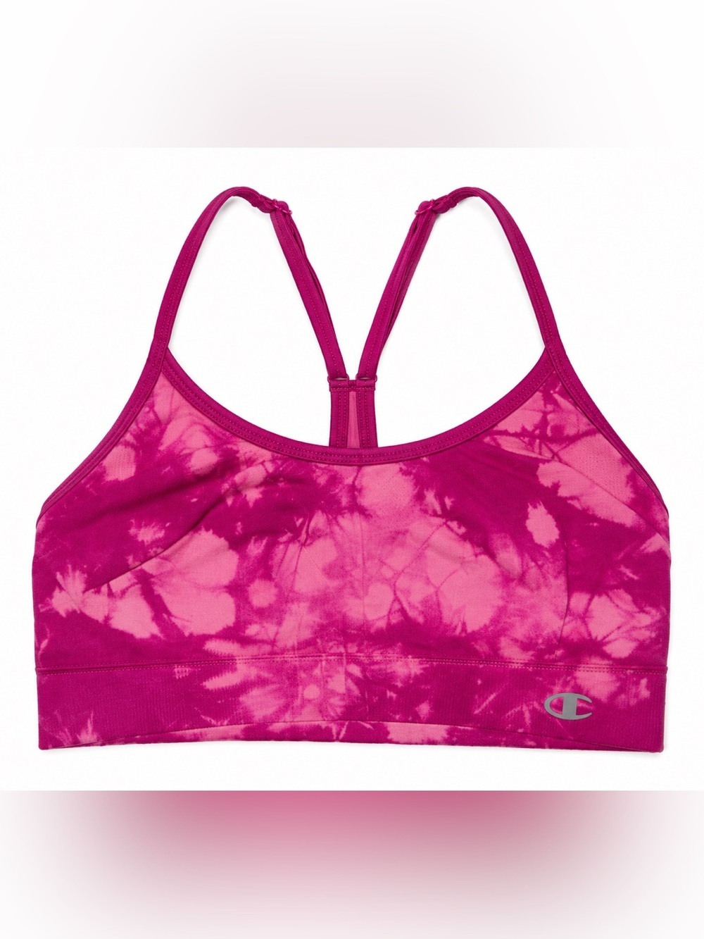 CHAMPION PINK STRAPPY TIE DYE SPORTS BRA